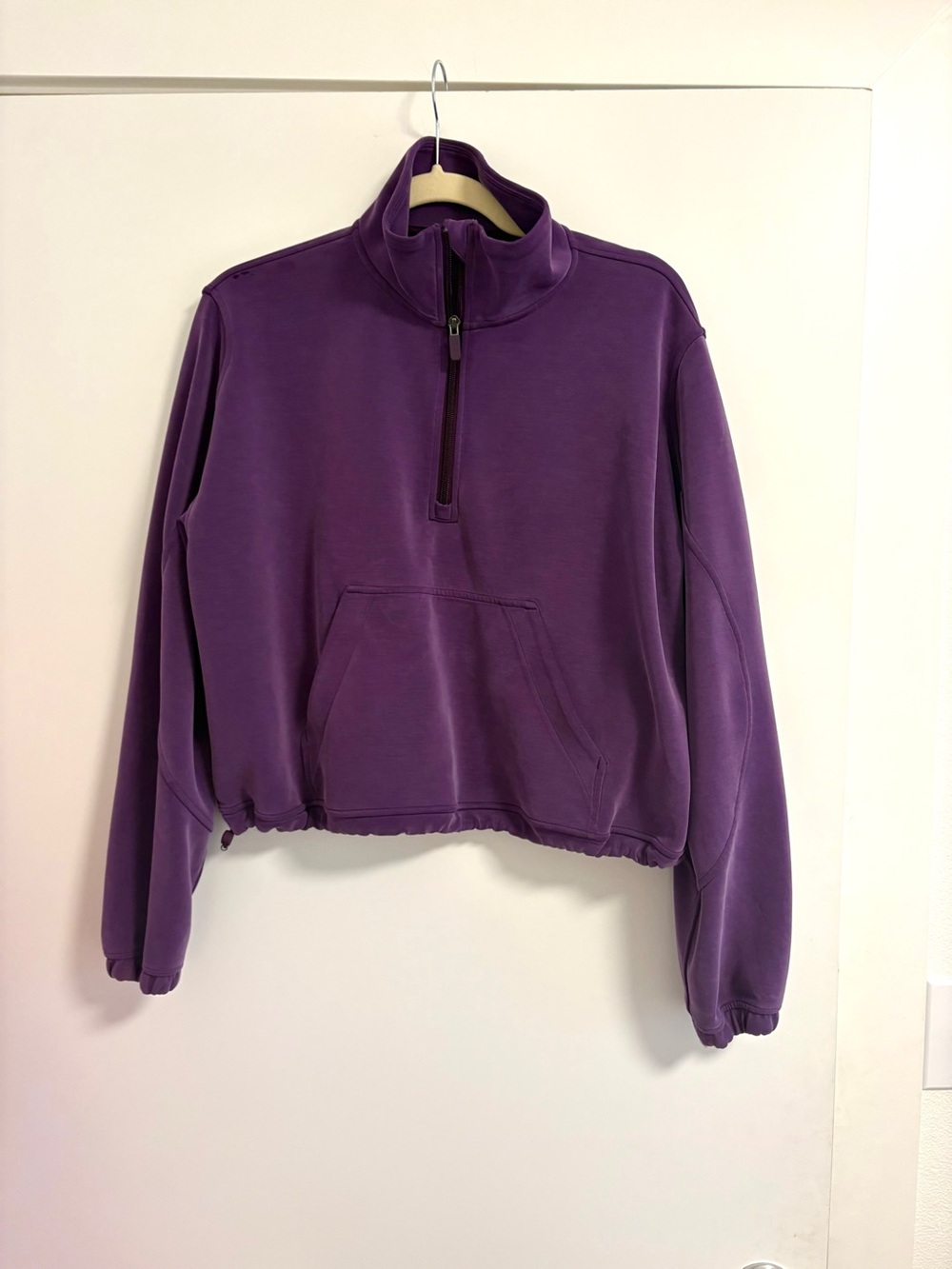 Lululemon Brushed Softstreme Half Zip – Purple – Size 10